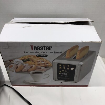 WHALL Touch screen Toaster 2 slice, Stainless Steel Digital Timer Toaster