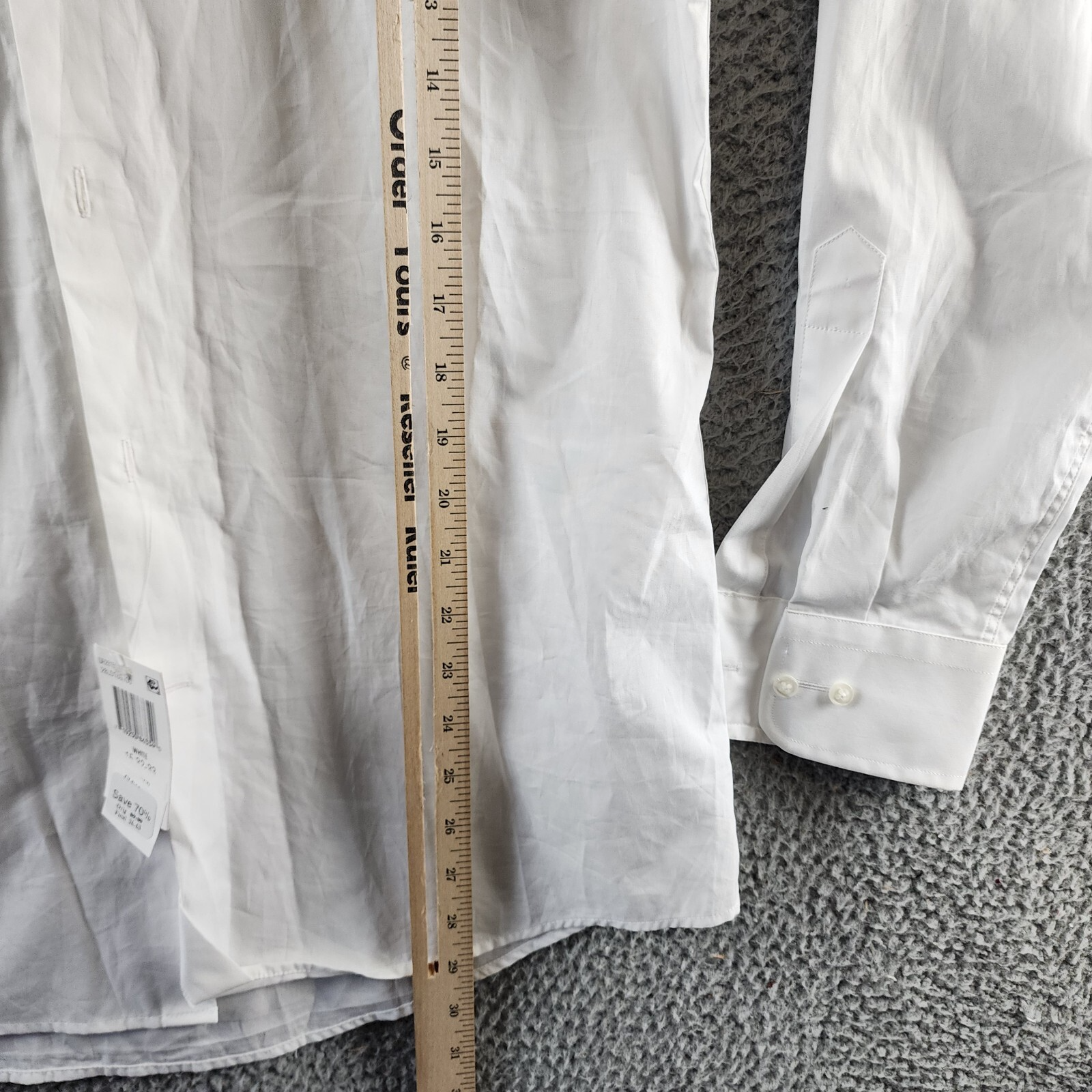 The Men's Store at Bloomingdale's Regular Fit Dress Shirt Men's 15 32/33 White - Picture 9 of 13