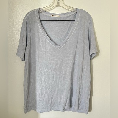 Marine Layer Boyfriend v-neck shirt Size large supima cotton modal blend soft