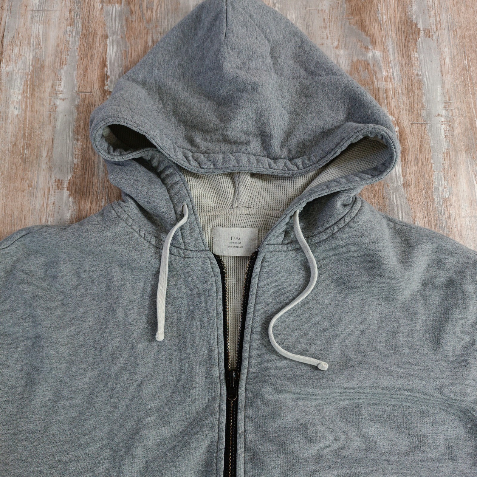 パーカー・フーディ Fear Of God Zip Grey Cotton Hoodie Fear of God Essential Mens Hoodie L cotton Gray Full Zip | eBay