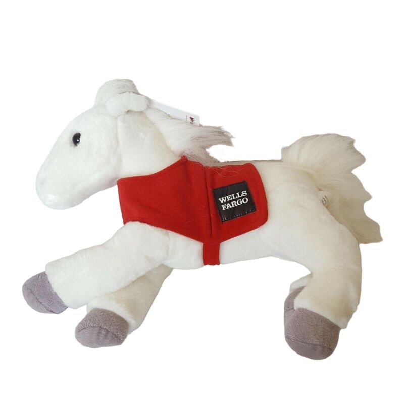 Wells Fargo Snowflake Plush Horse White Stuffed Animal Toy Legendary Pony 2011