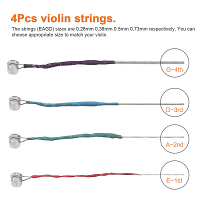最終価格【新品送料無料】4/4 VIOLINO GDAEセット ビオリーノ 4PCS/Set Violin Strings 4/4 3/4 Violin Strings Steel String