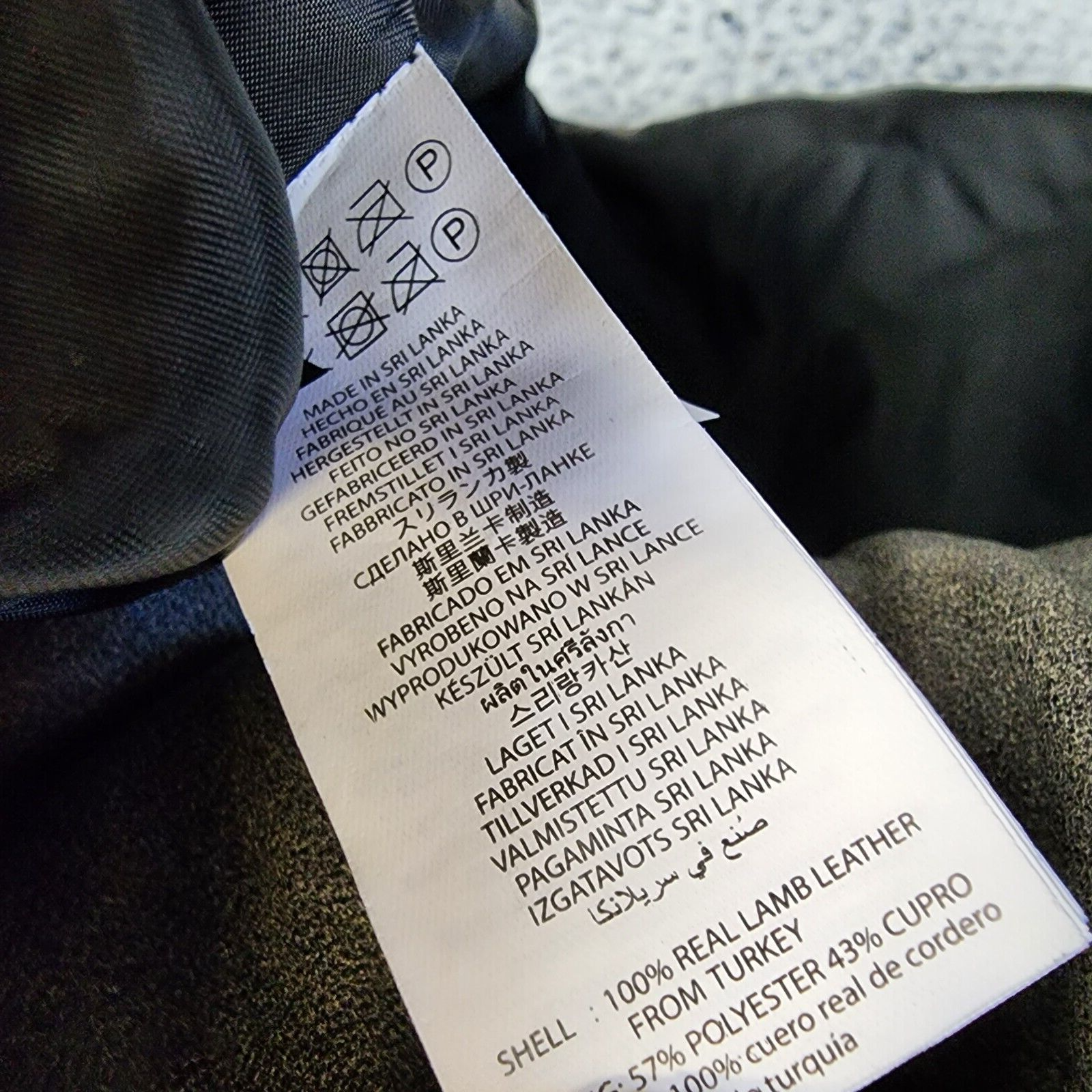 Michael Kors Washed Leather Racer Jacket Men's M Black Full