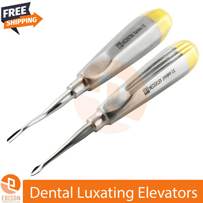 2 Pcs Dental Tooth Surgery Elevators Root Extracting #60 #77R Luxating Tools 