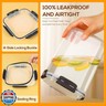 Large Thicker Food Storage Containers with Lids Airtight 5.3L/179Oz, 4pcs Plastic Pantry Storage Container for Dry Food/Flour/Sugar/Pasta/Cereal/Baking Supplies, Canister for Kitchen Organization