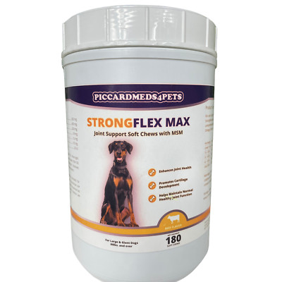 Piccardmeds4pets StrongFlex Max Joint Support Chews LG Dogs 180ct