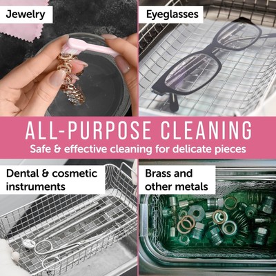 Ultrasonic Jewelry Cleaner Solution - 16 oz Concentrated Bottle