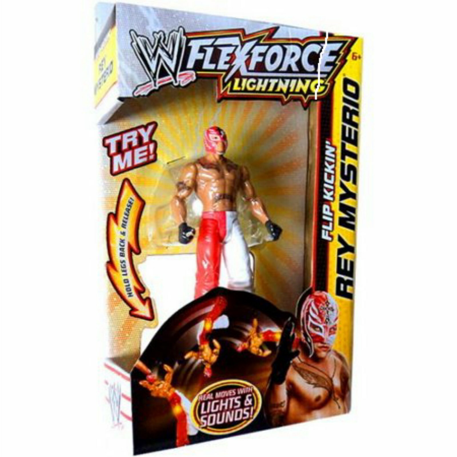 フラッシュ フィギュア 7体セット WWE Flexforce Lightning Electronic lights & Sound Rey