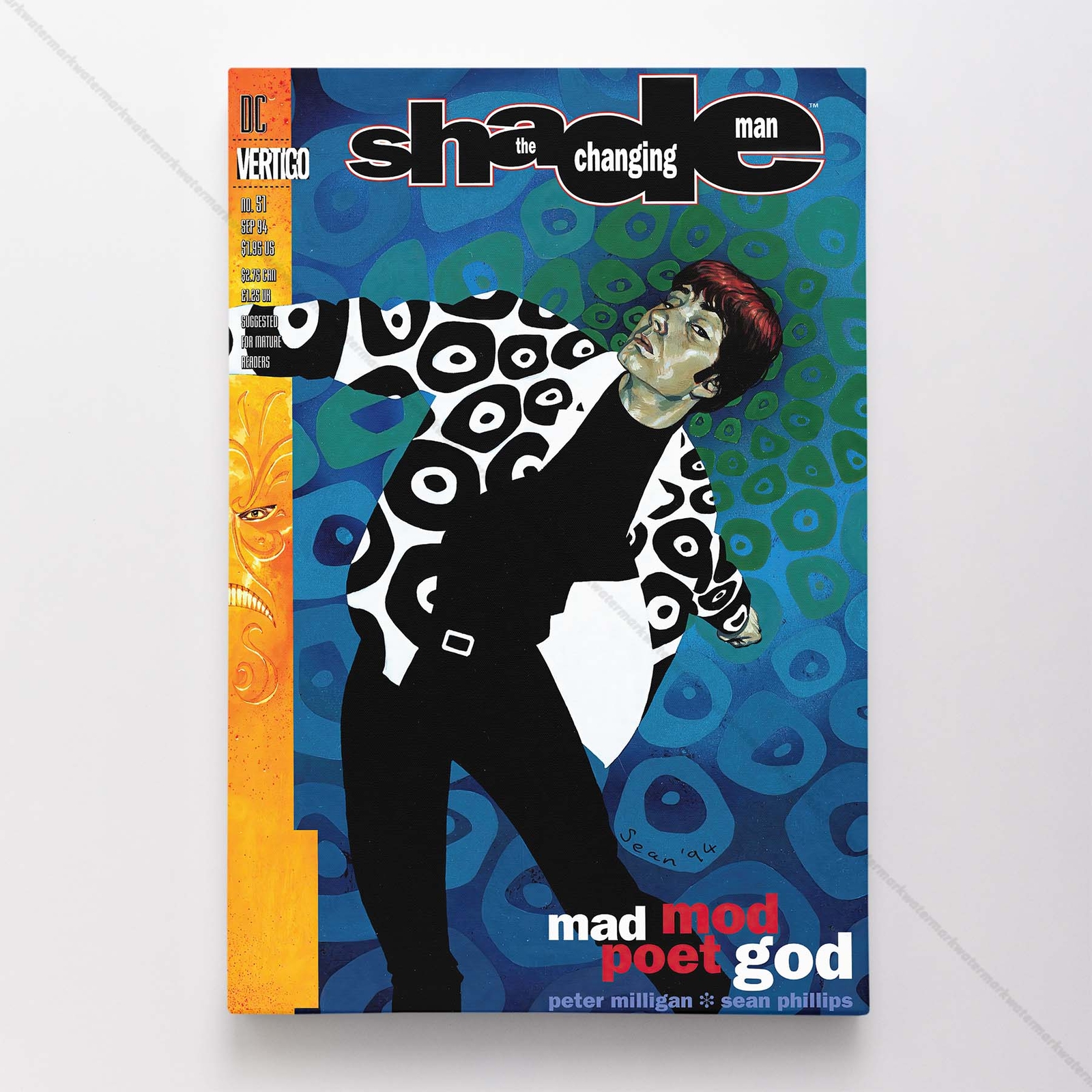Shade the Changing Man Poster Canvas Vol 2 #51 DC Comic Book Cover Art Print