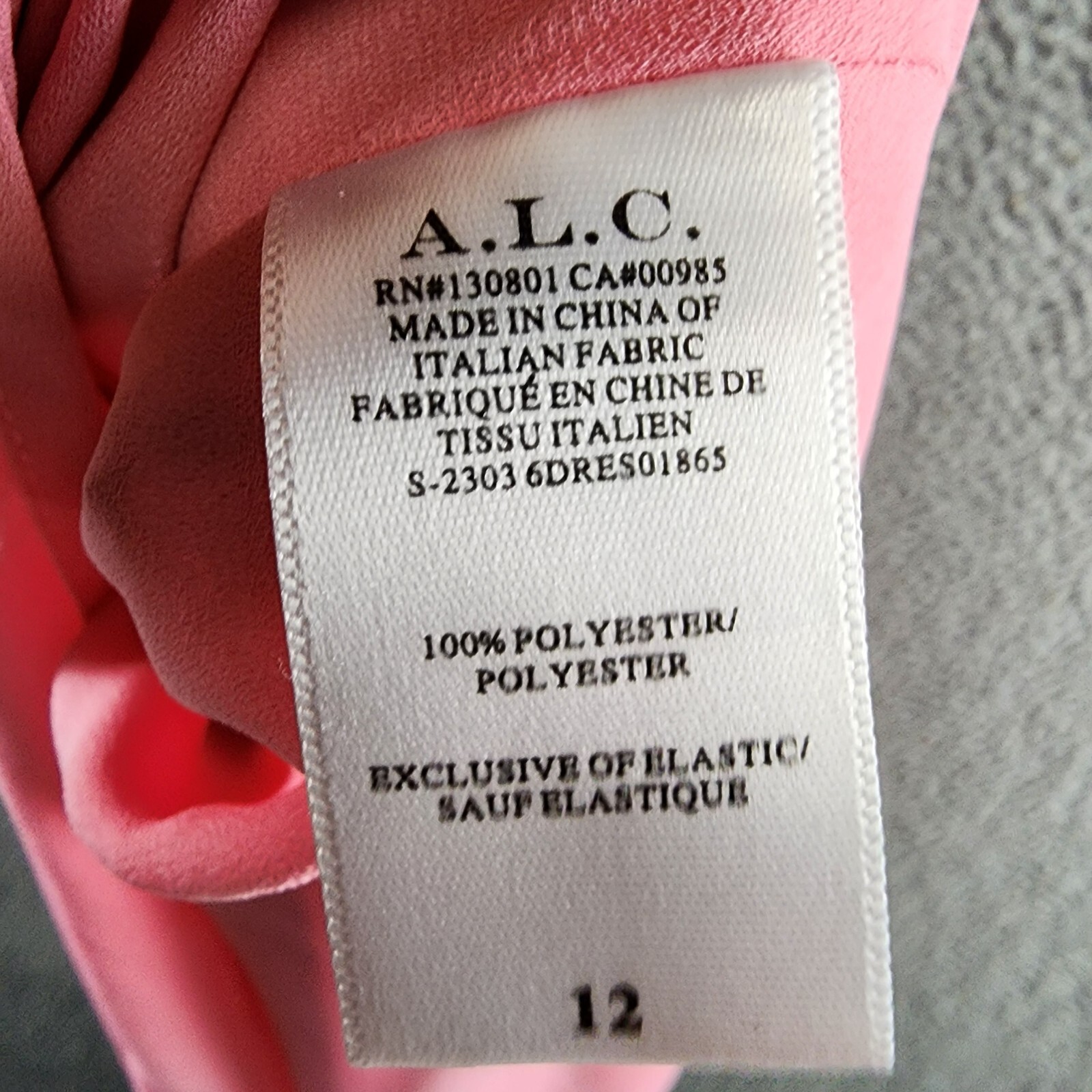 A.L.C. Angelina Pleated Maxi Dress Women's 12 Chateau Rose Deep V-Neck Side Zip - Picture 10 of 14