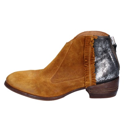 Women's shoes MOMA 7 (EU 37) ankle boots yellow suede silver leather BT10-37