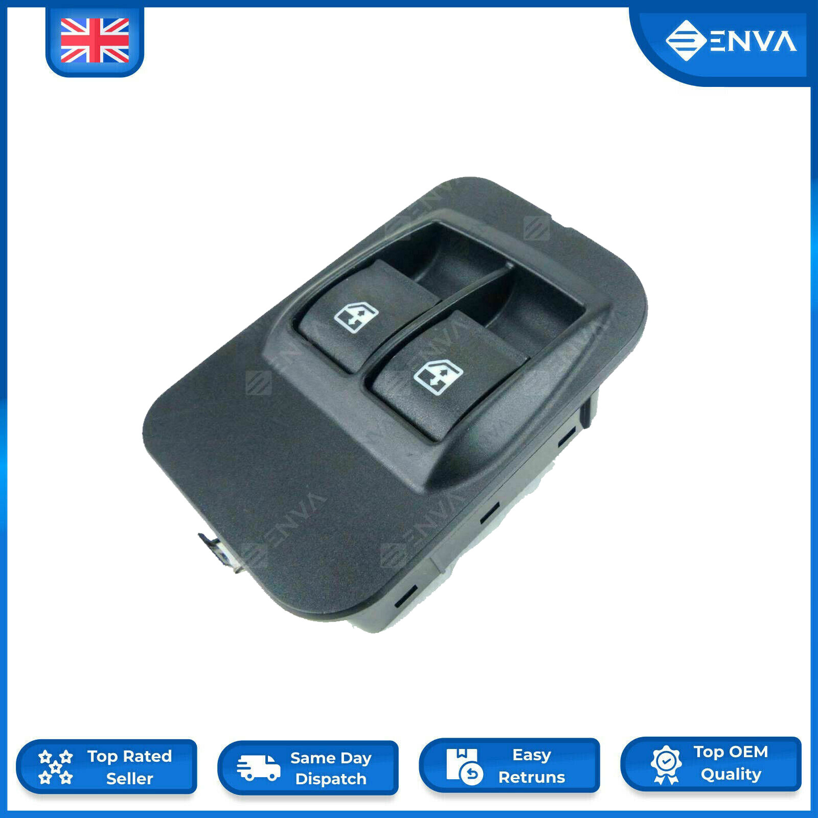 Window Control Switch 8 Pin with Frame LHD for Peugeot Bipper 08-14 735461275