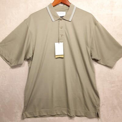 Cutter & Buck Mens Golf Shirt Sz. Medium/Green-SAWH/Polo/Pima Cotton/NWT!!
