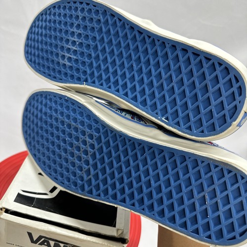 Pre-owned Vans Marc By Marc Jacobs X  Slip On Logo Skate Shoe Sneakers Sz 12 Us Blue Red