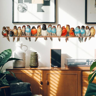 1pc Bird Print Wall Sticker Decals Decorations DIY Home Decor Wall Stickers
