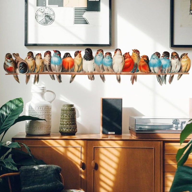 1pc Bird Print Wall Sticker Decals Decorations DIY Home Decor