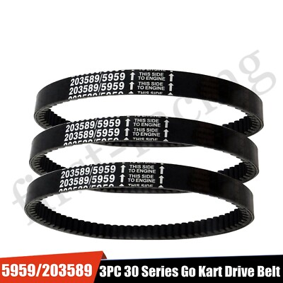 Drive Belt 203589 For Comet 5959 Go Kart 30 Series Cogged Torque Converter 3PCS