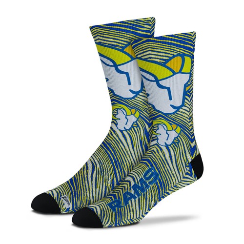 Zubaz By For Bare Feet Молодежные носки NFL Los Angeles Rams Zubified, один размер