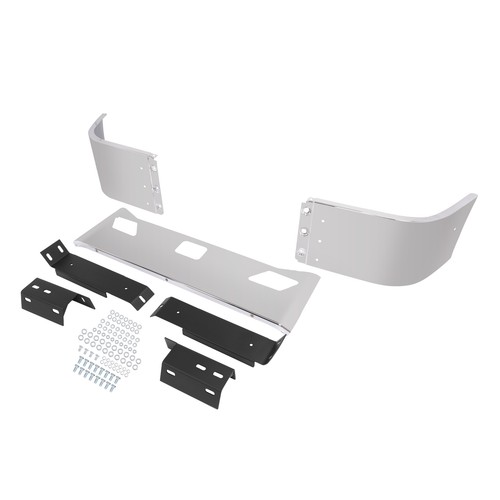 NEW For Kenworth T680 2011-2022 Chrome Front Bumper w/Sensor w/Mounting Brackets