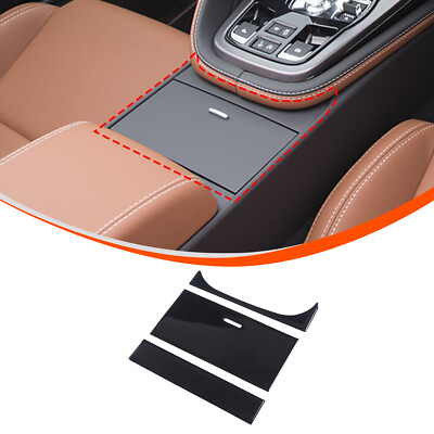 Glossy Black Center storage Panel Trim Cover Sticker For Jaguar F-TYPE 2013+
