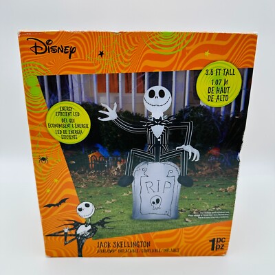 Jack Skellington Nightmare Before Christmas RIP Halloween Airblown Inflatable