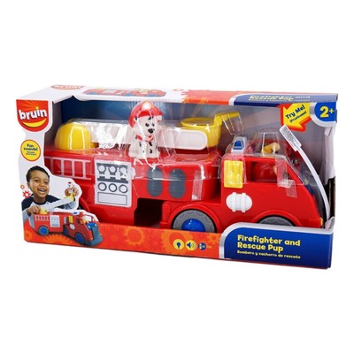 Bruin FireFighter Rescue Pup Red Fire Truck Fun Sounds Swing