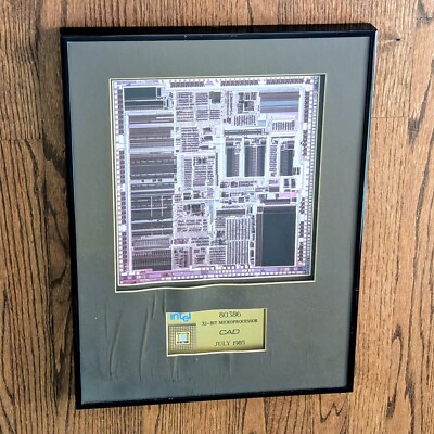 Extremely Rare July 1985 Intel CAD 80386 Display with Real 386 CPU Prototype