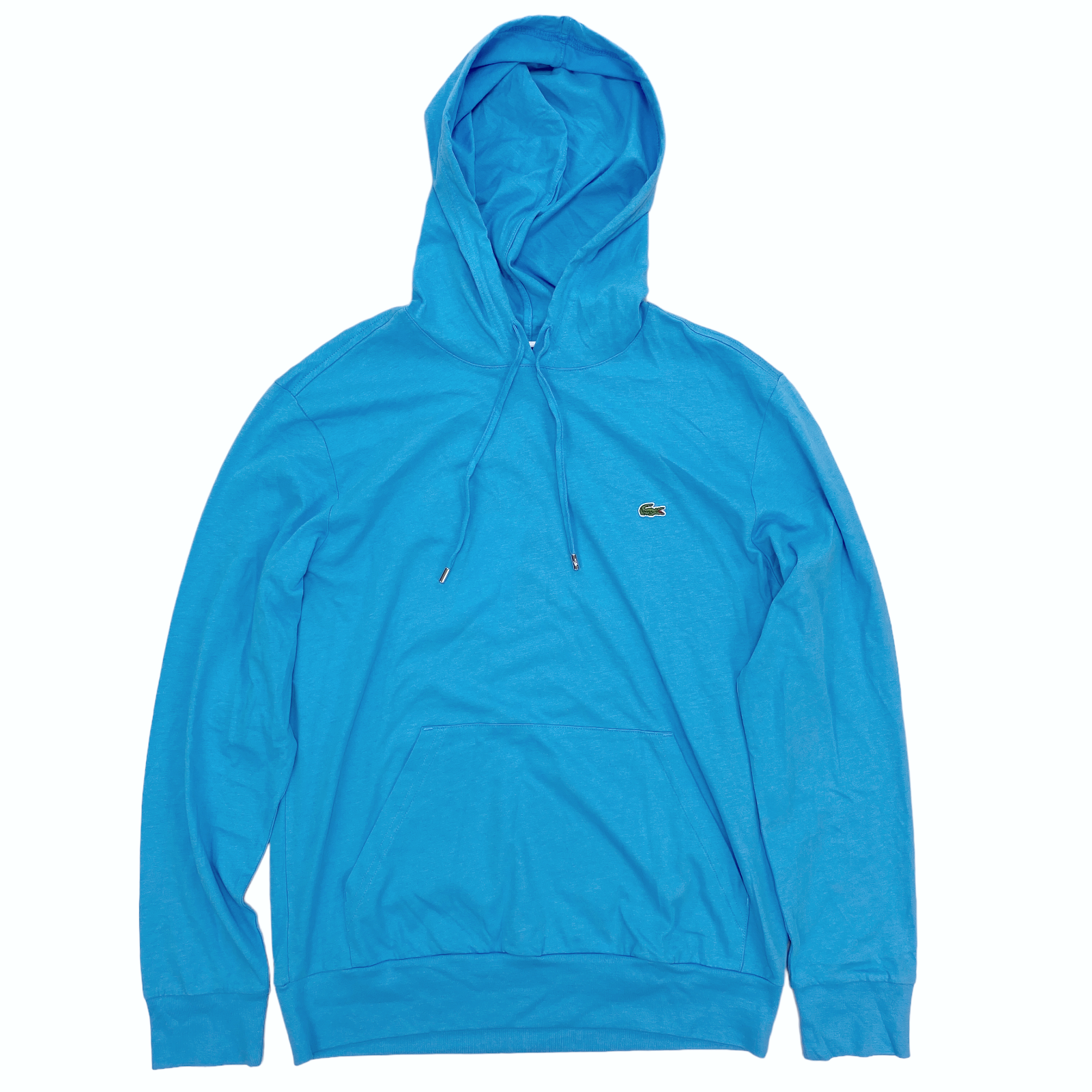 

Мужская футболка с капюшоном Lacoste Голубая легкая толстовка с длинным рукавом, Синий