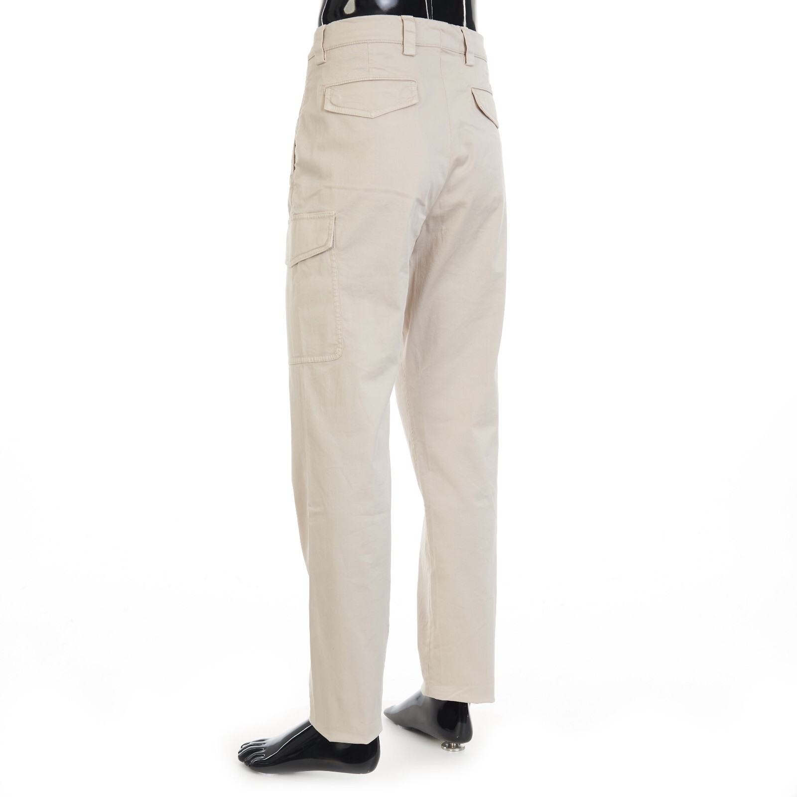 Pre-owned Brunello Cucinelli 895$ Cargo Trousers - Pima Cotton Gabardine, Leasure Fit In Beige