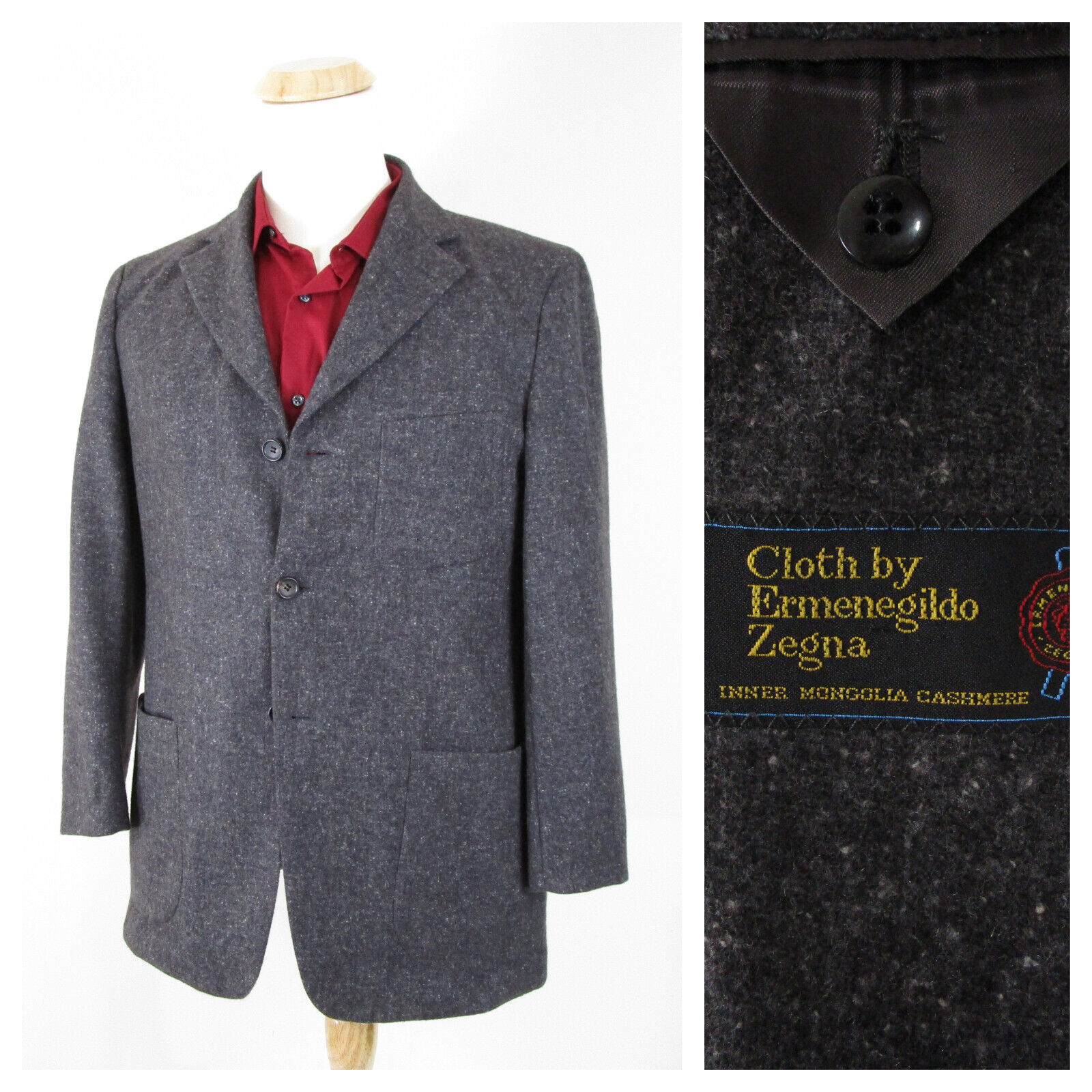 Windsor Ermenegildo Zegna Gray Tweed Inner Mongolia Cashmere Windsor Ermenegildo Zegna Gray Tweed Inner Mongolia Cashmere