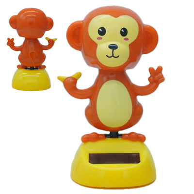 1x Solar Dancing Toy Cartoon Monkey Solar Powered Dancing Toys For Desk Home Car