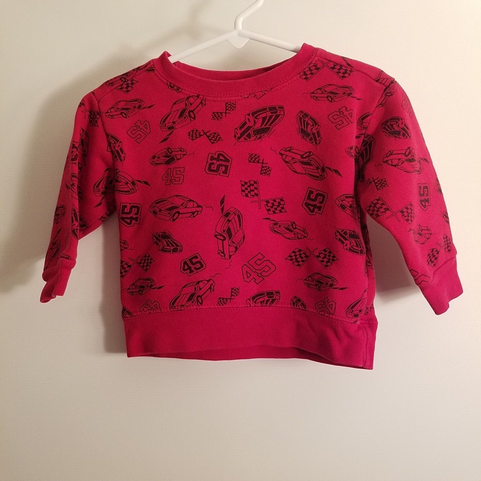 Garanimals Sweatshirt Size 12 M Infant Boys Race Car Long Sleeve Red Black