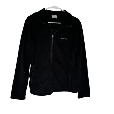 Columbia Benton Springs Full Zip Fleece Jacket Women's Size Large in Black EUC!