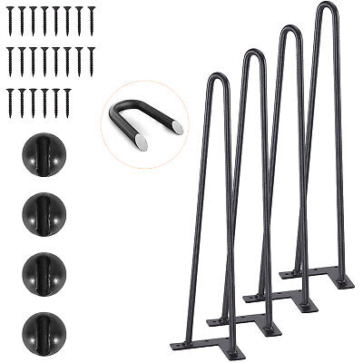 VEVOR 16" - 28" Hairpin Table Legs Heavy Duty Metal Coffee Table Legs Set of 4