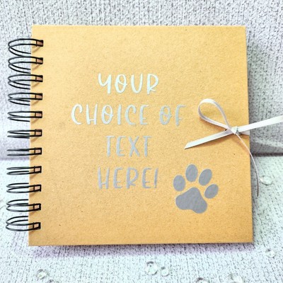 Personalised Dog Journal, Custom Puppy Photo Album,  Dog Gift, Pet Scrapbook 