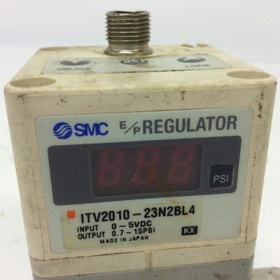 SMC ITV2010-23N2Bl4 E/P Regulator 0-5VDC .7-15PSI