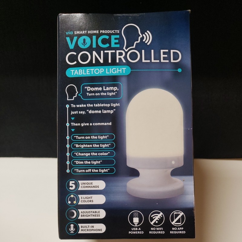 Voice Controlled Tabletop Light, LED Lighting New!