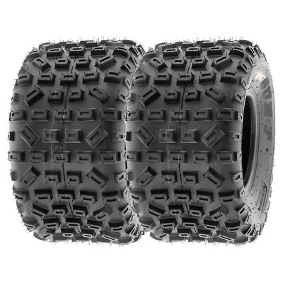 SunF All Terrain ATV Tires 20x11-9 20x11x9 MX XC 6 PR A035 Tubeless [Set of 2]