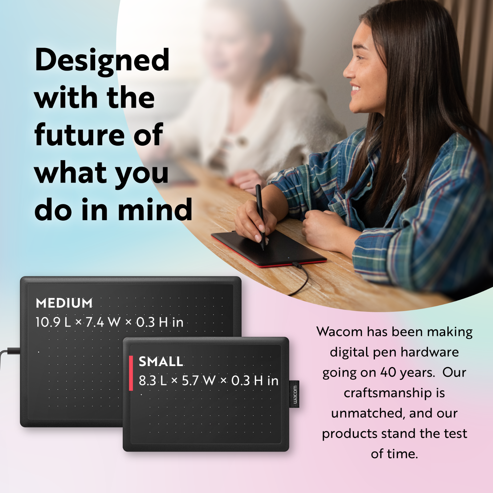 One by Wacom Graphic Drawing Art Tablet for Beginners, Small, New