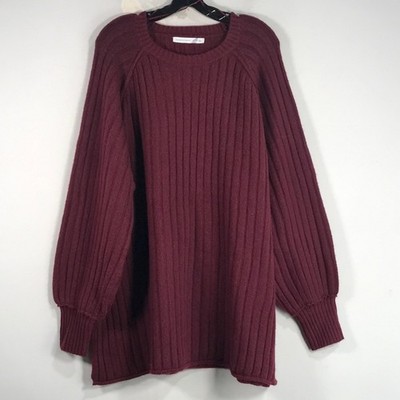 Altar'd State Knitted Long Sleeve Sweater, Women's Size 3XL - Maroon