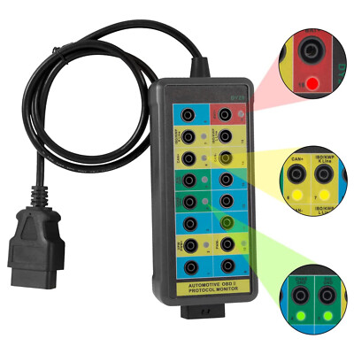 Auto OBDII Protocol Detector Breakout Box OBD2 CAN Test Box Car Diagnostic Tool