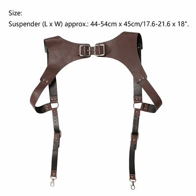 Vintage Style Medieval Renaissance Suspenders Braces w/Buckle Hooks Unisex Strap