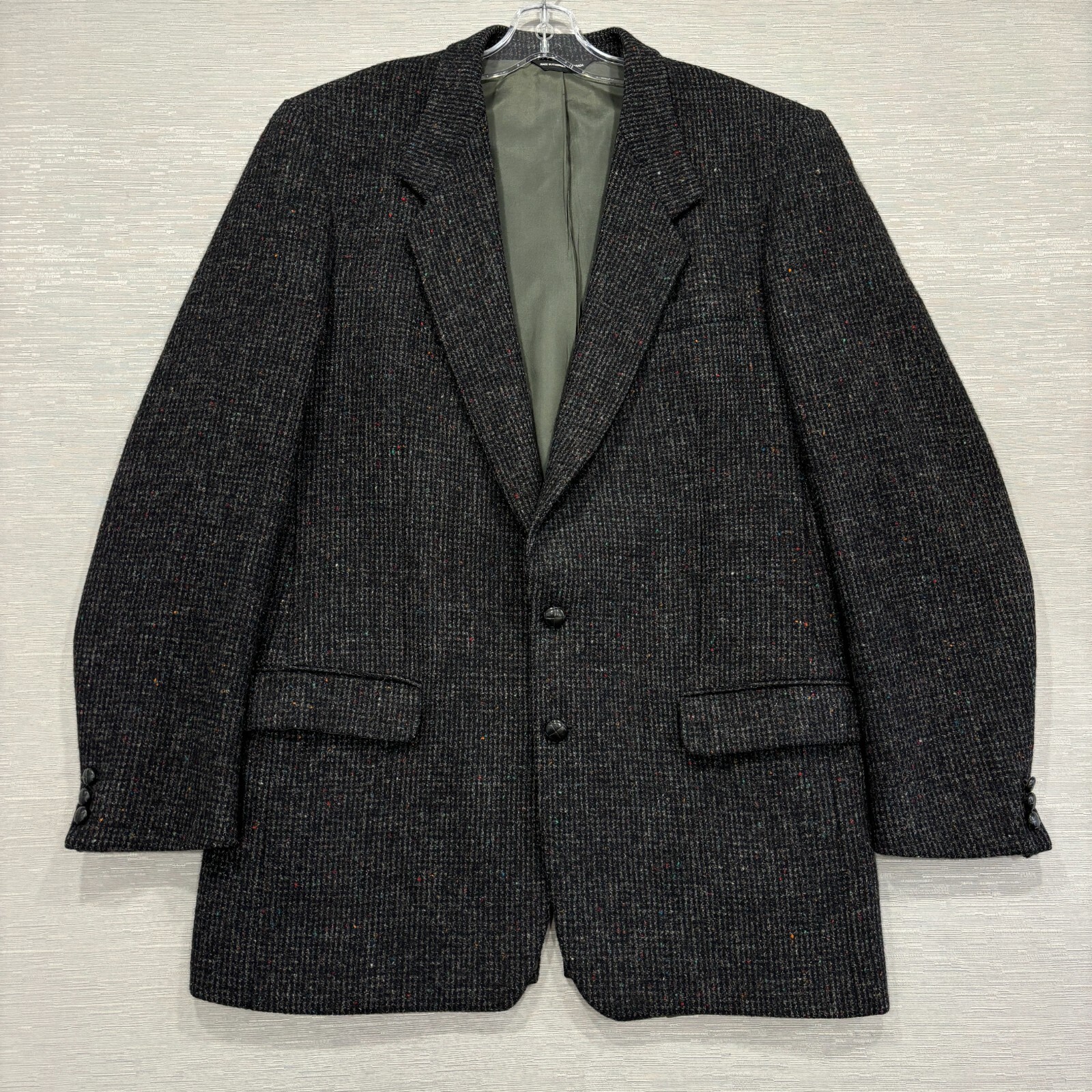 Harris Tweed Wool Vintage Sport Coat Jacket Mens 44 X Long