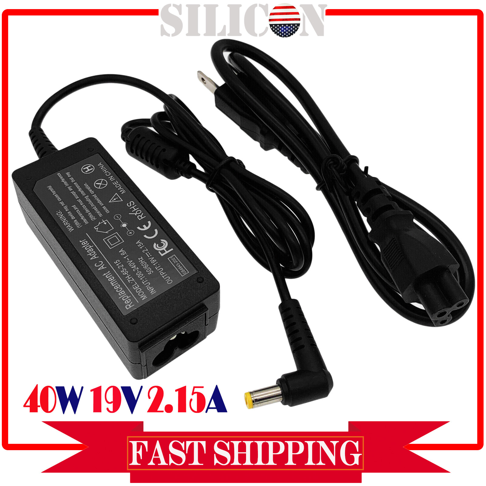 Battery Charger Power Cord For Acer C7 Chromebook C710-2847 C710-2815