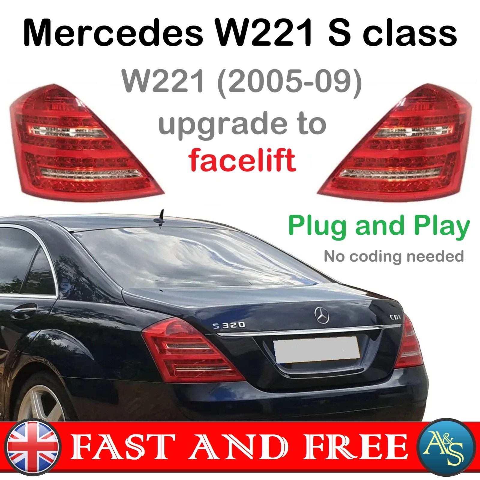 送料無料】 W221 後期LOOKテールセット テールランプ メルセデスベンツ