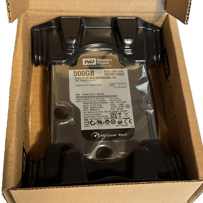 Western Digital Desktop Caviar Black 500GB SATA Hard Drive WD5001AALS NIB