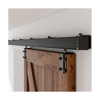 96''/8FT Box Rail Hardware Heavy Duty Sliding Barn Door Track, Aluminium Alloy...