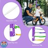 6 ft Bike Flag with Pole for Safety Purple Bicycle Safety Flag for Mobility Scooter Kayak Waterproof Reflective