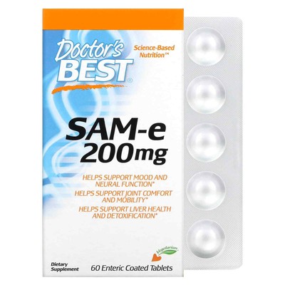 3 X Doctor's Best, SAM-e, 200 mg, 60 Enteric Coated Tablets