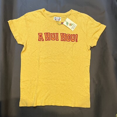 GANT by MICHAEL BASTIAN Sunshine T-Shirt O HUI HOU(Hawaiian Saying)Size M Yellow